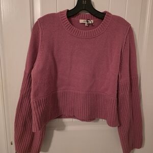 Elegant Mauve Women's Crew Neck Sweater